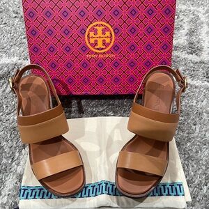 Tory Burch Tan Leather Sandals